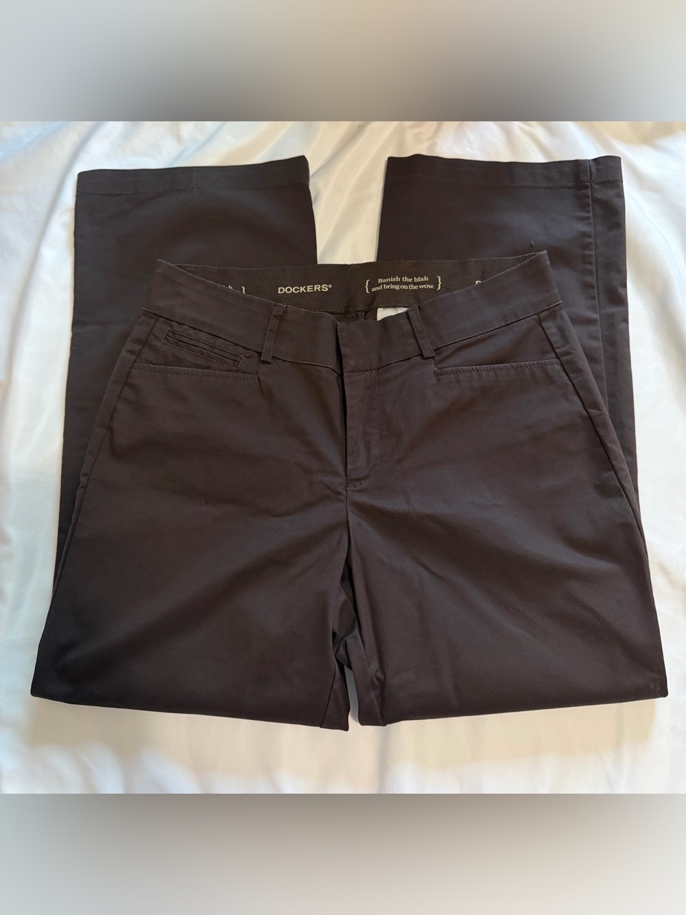 Dockers Brown Straight-Leg Pants — Petite
